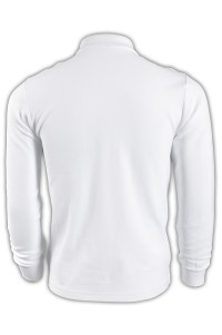 SKLPS001 pure colour plain color white 001 long sleeved en' s Polo shirt 1AD01 offering order online order DIY personal design group team LOGO polo shirts Hong Kong company shirt supplier price front view